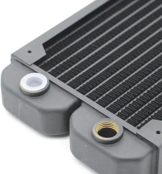 Alt view image 4 of 5 - TSRP-TW360 360mm Computer Water Cooling Copper Radiator 14 Flat Tube Single Layer Copper Fin for 12cm Fan