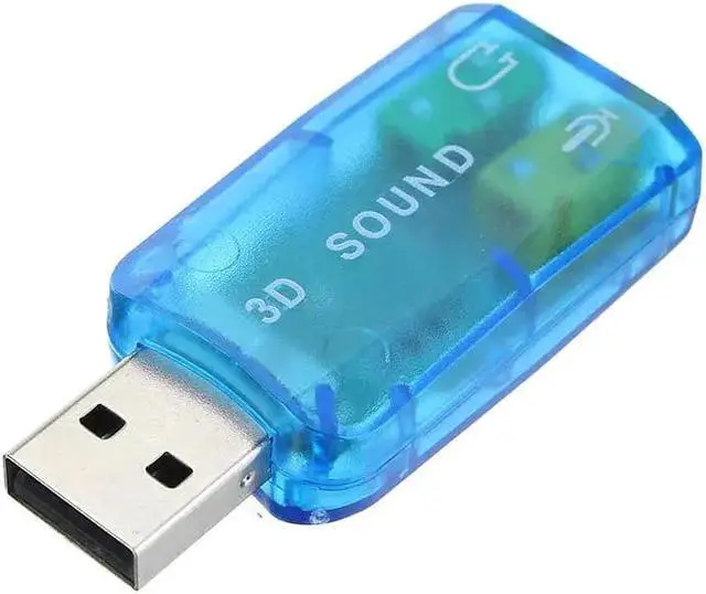 Alt view image 2 of 5 - 2.0 5.1 Channel External Audio Sound Card Mic Record Speaker Audio Adapter Headphone Jack