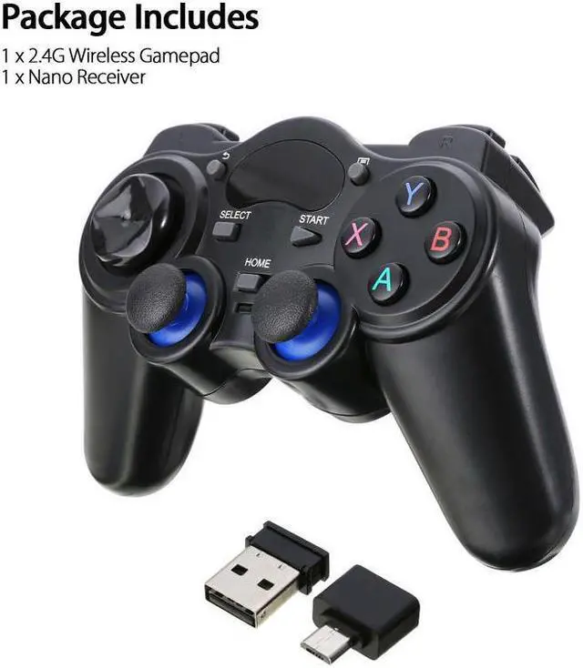 Alt view image 4 of 5 - 2.4G Wireless Gamepad Black Game Controller Joystick For PC Laptop Android TV Box Devices Gamepad Games Accessories