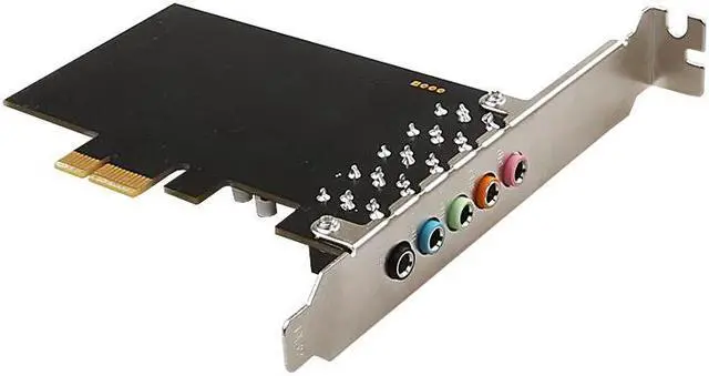 Alt view image 3 of 5 - Sound card 5.1channels CMI8738 Chipset Audio Digital PCI Express Sound Card low profile bracket