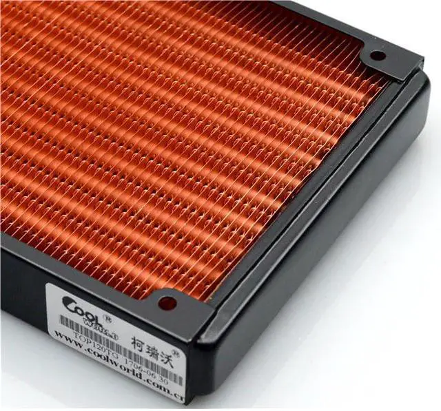 Alt view image 5 of 5 - Cool World 120mm 240mm 360mm Full Copper Slim Water Cooling Radiator Heat Exchanger 24mm Thick for 12CM Fan