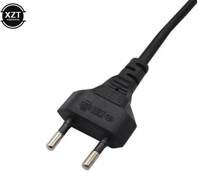 Alt view image 2 of 5 - 1Pcs 0.6M 2 ft 2 pins AC Power Cord US and EU High Quality Power Cable Power Cable for Desktop Laptop