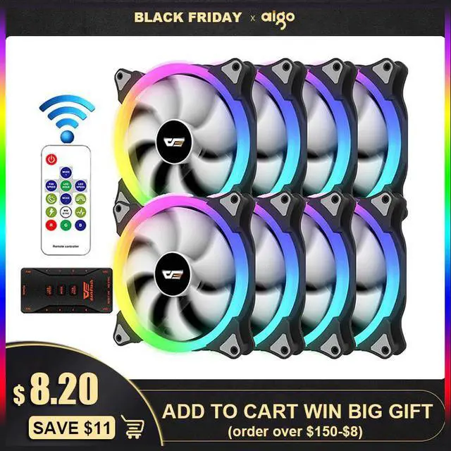 Main image of CS140 140mm Case Fan PC Cooling RGB Fan AURA SYNC 5V/3pin Header with IR Remote Quiet Computer Case CPU Cooler and Radiator