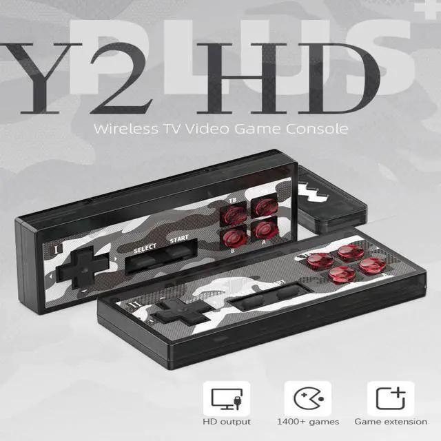Alt view image 3 of 5 - Plus Mini Game Console 8-bit Retro Video Game Console Usb Wireless Handheld Tv Dual Controller /av Output Toy Gift