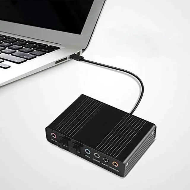 Alt view image 4 of 5 - 6 Channel External Sound Card USB 2.0 External 5.1 Surround Sound Optical S/PDIF Audio Sound Card Adapter For PC Laptop