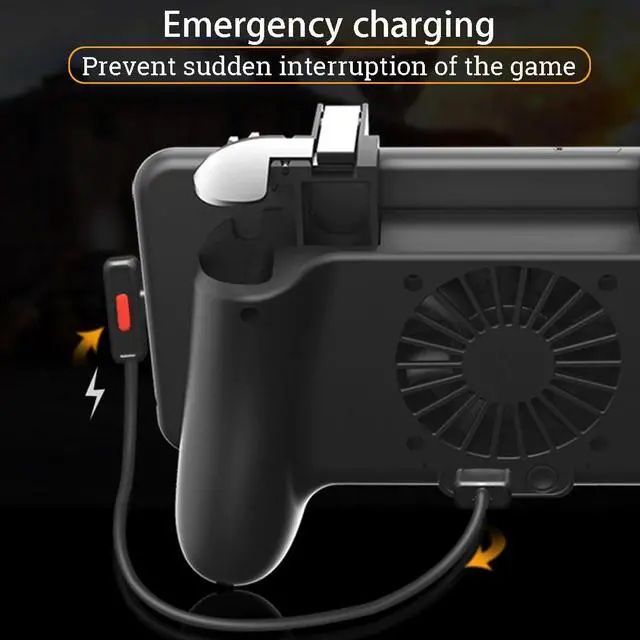 Alt view image 3 of 5 - 4 in 1 Mobile Phone Gaming Gamepad Joystick Controller Trigger Fires Button Power Bank Cooler Fan For PUBG For iOS Android