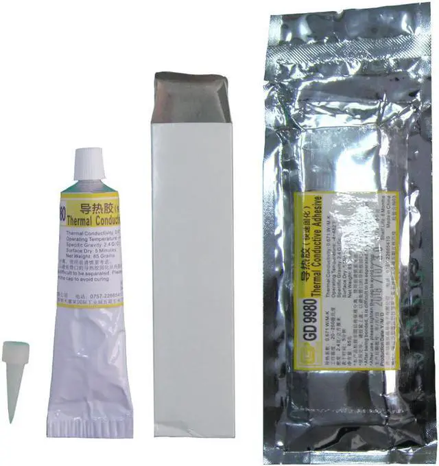 Alt view image 2 of 5 - Net Weight 85 Grams Fast Curing Aluminum Soft Tube Packaging White 9980 Thermal Adhesive Cement Glue Silicone for LED VGA ST85