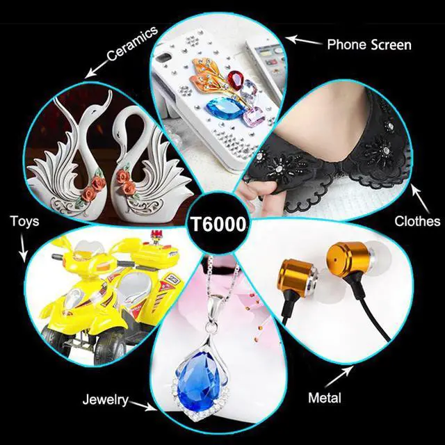 Alt view image 2 of 5 - 2Pcs 25ML T6000 Glue Thermal Epoxy Adhesive Scrapbooking Accessory Tool Textile Screen Phone Cover Display Repair b7000 Uv