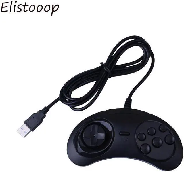 Alt view image 5 of 5 - Classic 6 Buttons Gamepad Wired  Game Controller Joystick for SEGA Genesis/MD PC/MAC Mega Drive  Gamepad