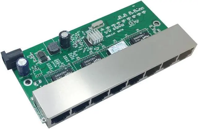 Alt view image 5 of 5 - solution 8 reverse switch pcb board  8 port 10/100M Ethernet reverse poe switch product upgrade