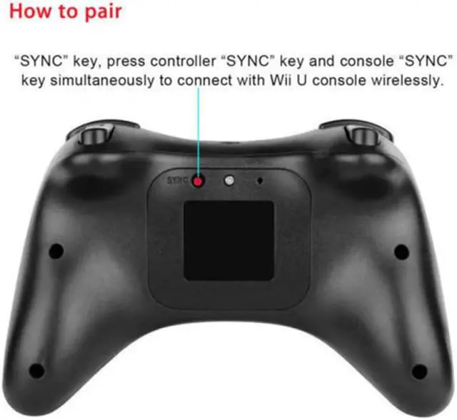 Alt view image 2 of 5 - 2020 Newest Blueteeth Controller Joystick Gamepad For Nintend Wii U Pro With USB Cable Trigger Wireless Game Pad Controller