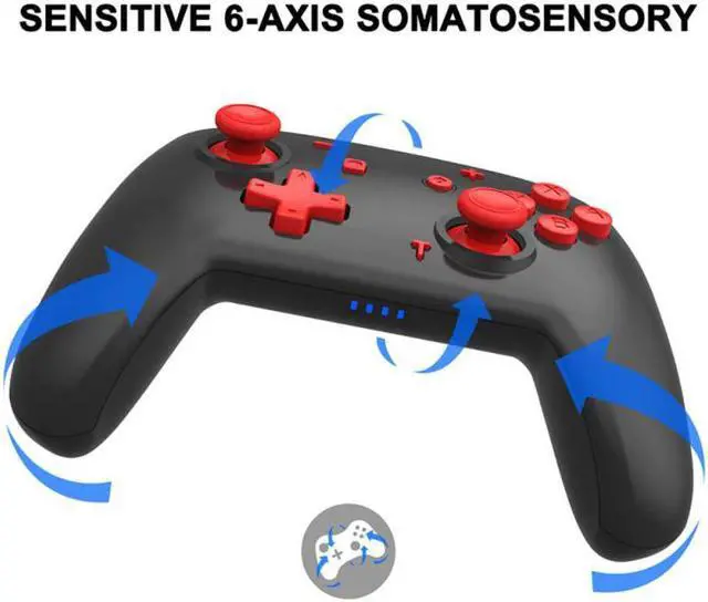 Alt view image 3 of 5 - Gamepad 5 Colors Wireless Game Controller For Nintendo Switch Pro Controller Game Joystick For Android Dual Motors