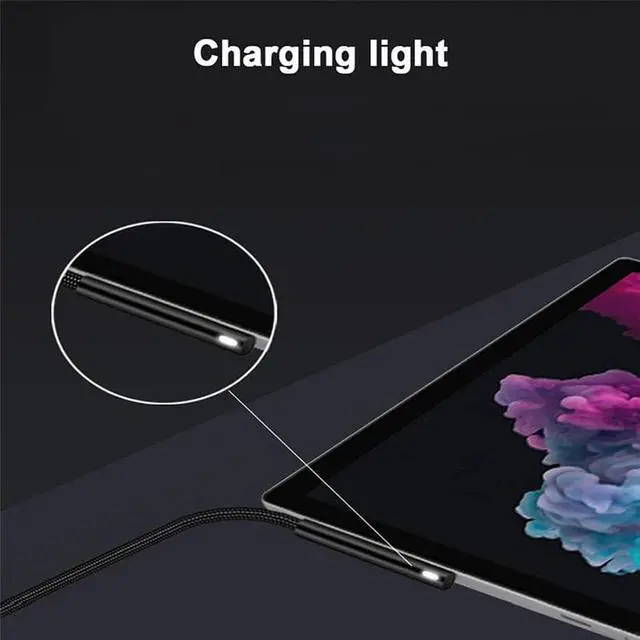 Alt view image 4 of 5 - 15V 3A USB C Type C PD Power Charge Cable Fast Charging Cable Adapter Charger for Microsoft Surface Pro6 Pro5 Pro4 Pro 3