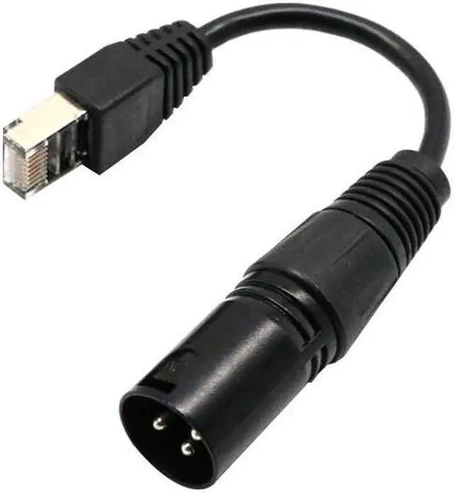 Alt view image 2 of 6 - Malloom15cm Cable Adapter RJ45 to XLR 3 Pin Male by SIRS-E DMX-CON Controller card rj45 connector dvi-d vga dual psu