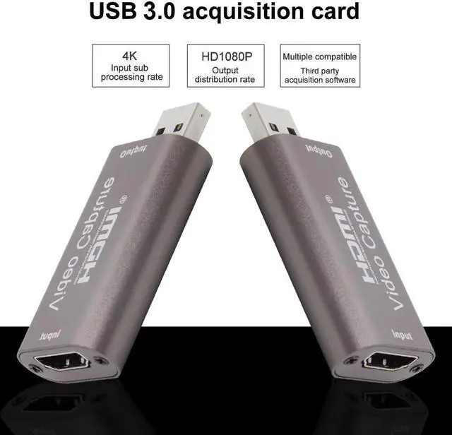 Alt view image 5 of 5 - Computer Teaching 4K 1080P Mini Portable Box Grabber Video Card Audio Broadcast 60Hz Live Streaming