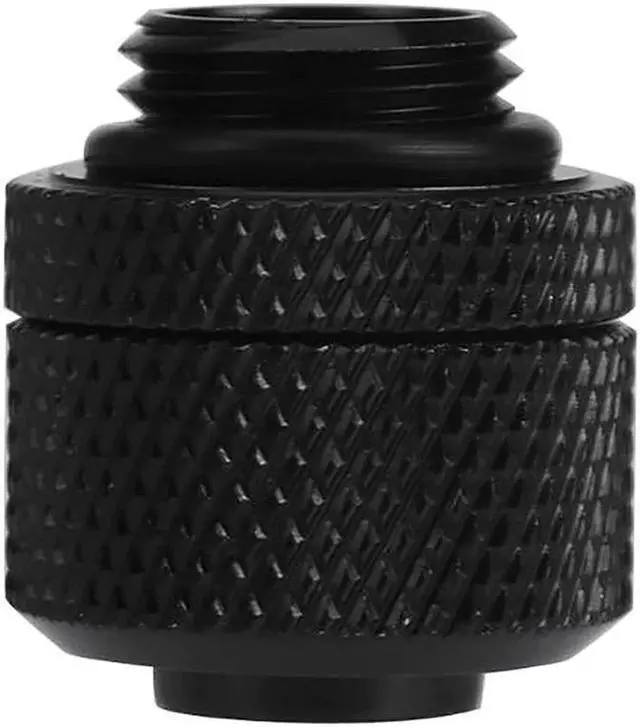 Alt view image 4 of 5 - 2Pcs Water Cooling Fittings G1/4 External Thread Pagoda Black & 1x G1/4 Vent Valve Aluminum Handle Double Inner Teeth Water Ball