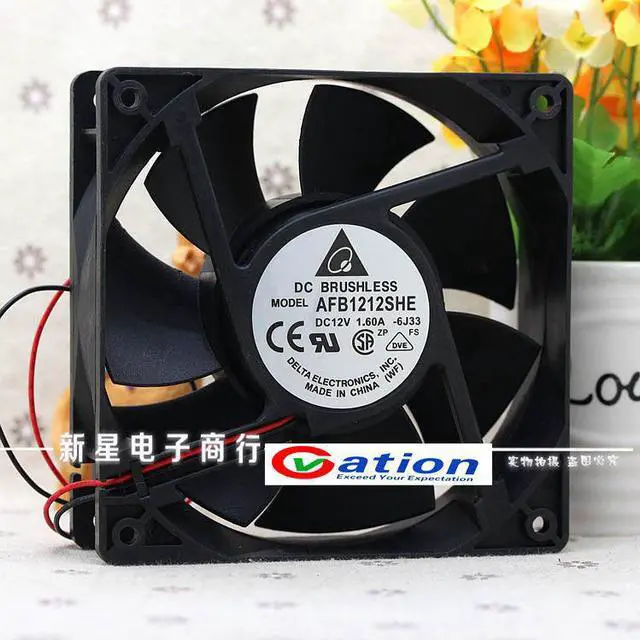 Main image of Case CPU Cooler Fan For AFB1212SHE 12038 12cm 1.6A 12v 2pin PWM 40cm long line of fan for Delta 120*120*38mm Cooling