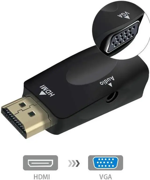 Alt view image 2 of 5 - to Fe for HDMI to VGA Converter With Audio Cable for PC Laptop Tablet Support 1080P HDTV Adapter