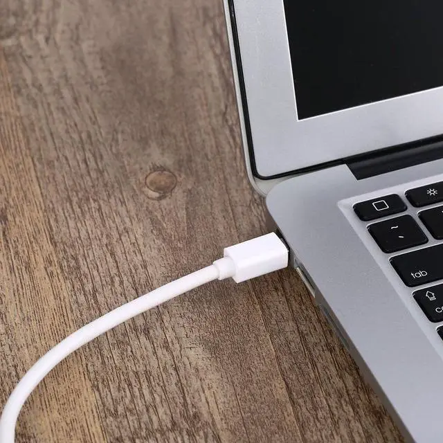 Alt view image 2 of 5 - 1pcs Mini DisplayPort Display Port DP To VGA Adapter Cable for  for MacBook Air for iMac for Mac Mini Adapter Cable White