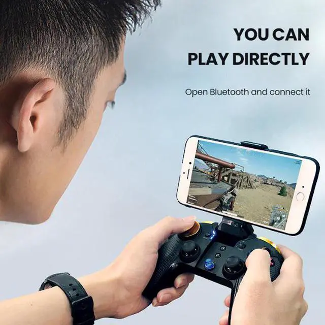 Alt view image 4 of 5 - PG-9118 Wireless Bluetooth Gamepad Pubg Mobile Game Controller Gamepad Joystick for IOS Android Smartphone Windows PC Game