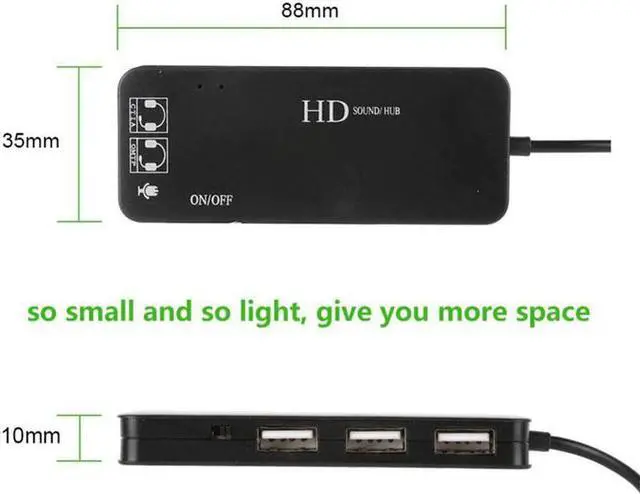 Alt view image 2 of 7 - Free USB Sound Card Computer External Sound Card Module CM108 Chip DAC Decoder Board for Computer Laptop