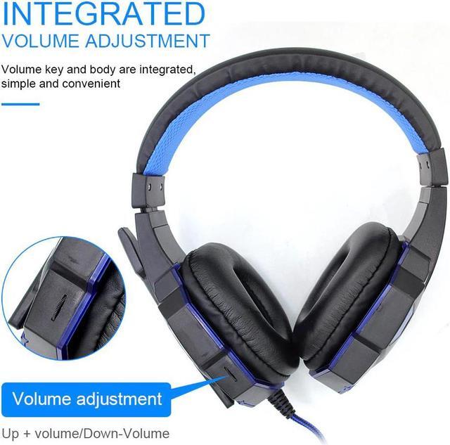 Alt view image 3 of 5 - Bass Gamer Wired Headphones For PS4 Switch Xbox One Gaming Headset With Mic LED Light Computer PC Phone Headset