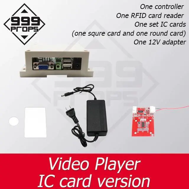 Alt view image 3 of 5 - escape room devices video player IC card trigger video playing put IC card on reader to play video escape room mechanism