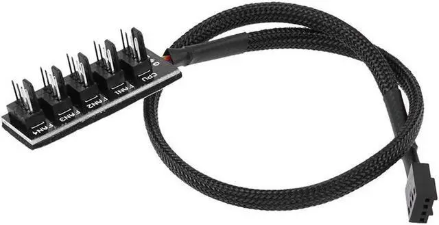 Main image of 1 To 5 4-Pin TX4 PWM CPU Cooling Fan/Case Splitter Adapter Braided Power Cable Hub Splitter Adapter 39.5cm Z07 Drop Ship