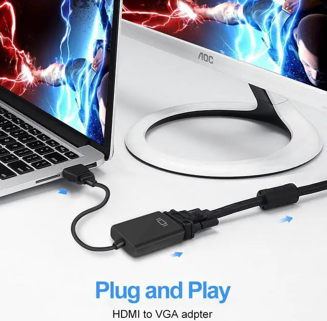 Alt view image 5 of 5 - to vga Cable -vga Adapter 1080P Extensor Mini to vga Converter with Audio Cable 2.0 Wire For TV Box PS4