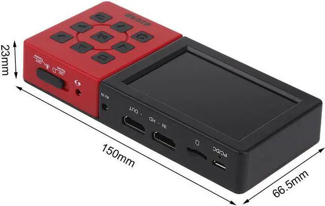 Alt view image 4 of 5 - 273A 1080P 60fps Video Recorder Box Video Recorder Box Portable Game Capture Box with 3.5 Inch LCD Game Capture Device