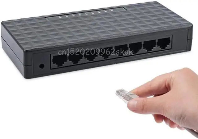 Alt view image 3 of 5 - 8-Port 10/100Mbps Ethernet Network Switch HUB Desktop Mini Fast LAN Switcher Adapter Jy23 19 Dropship
