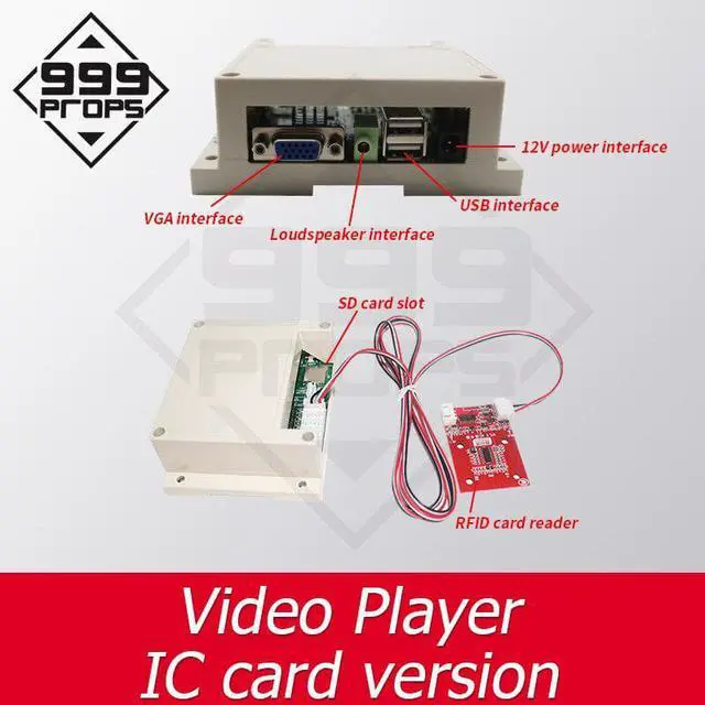 Alt view image 5 of 5 - escape room devices video player IC card trigger video playing put IC card on reader to play video escape room mechanism