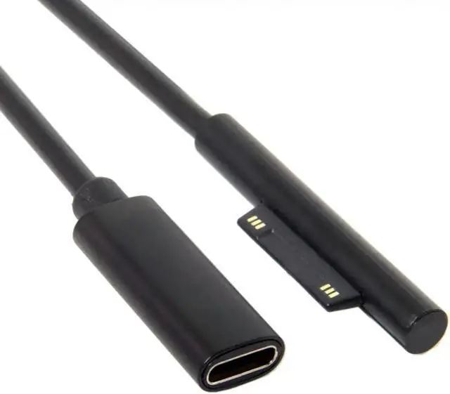 Alt view image 3 of 5 - Supply Adapter For Microsoft Surface Pro 6 5 4 3 Go Book USB Type C FM Charging Cable PD Charger Connector DC Plug 15V 3A