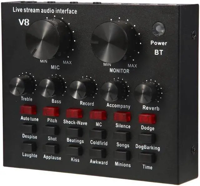 Main image of USB Audio Interface Intelligent Volume Adjustable Audio Mixer Sound Card Multifunctional Live Sound Card Recording Speech r60