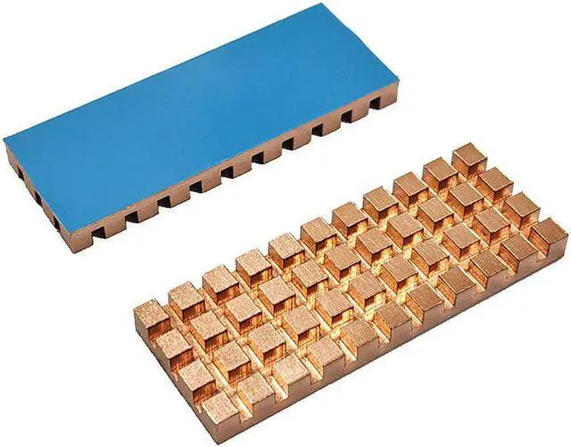 Alt view image 2 of 5 - Copper Heatsink Cooler Heat Sink Thermal Conductive Adhesive for M.2 NGFF 2260 PCI-E NVME SSD 48x18x0.5/1.5/2/3/4mm