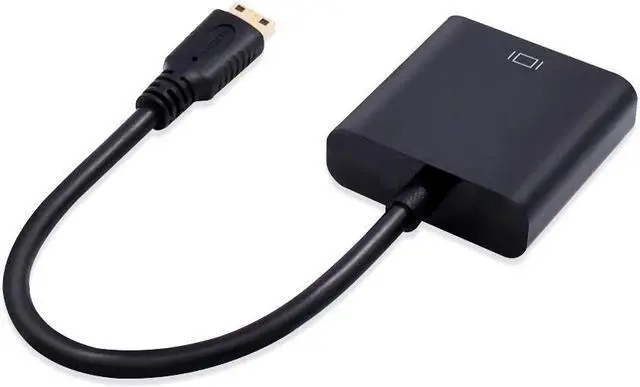 Alt view image 2 of 5 - MINI HDMI Input to VGA Output HDMI Male Adapter to VGA Female Converter Cable for PC Desktop Notebook Tablet HDTV Monitor