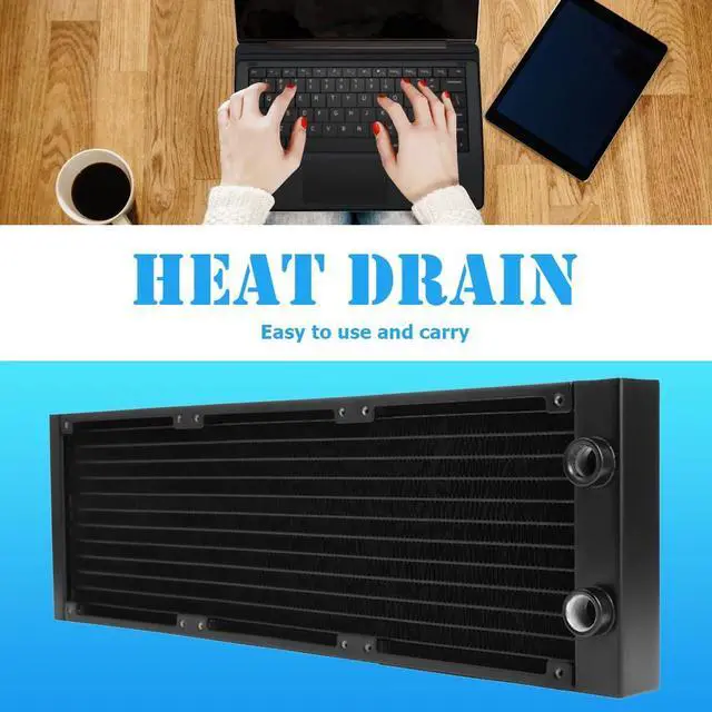 Alt view image 3 of 5 - Cooler Water Cooling 12 Tubes 120mm/240mm/360mm Aluminum Radiator CPU Heat Sink Exchanger
