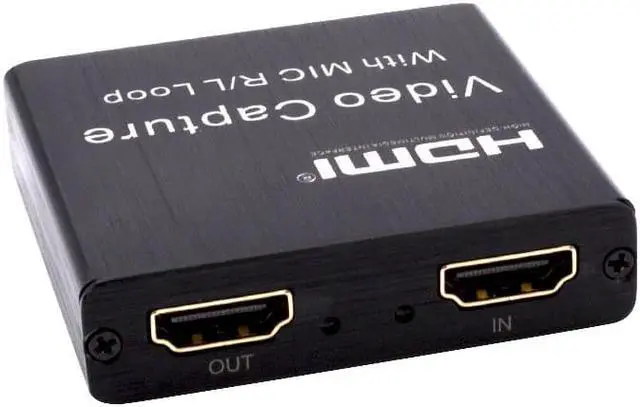 Alt view image 4 of 5 - HDMI Video Capture Card Mic In Audio Out 1080p USB 2.0 Video Grabber Record Box for Live Streaming Video Recording