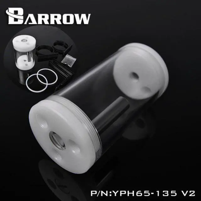 Main image of 65MM diameter multiple length cylindrical water-cooled radiator POM + Acrylic water tank white cover YPH65 V2 series