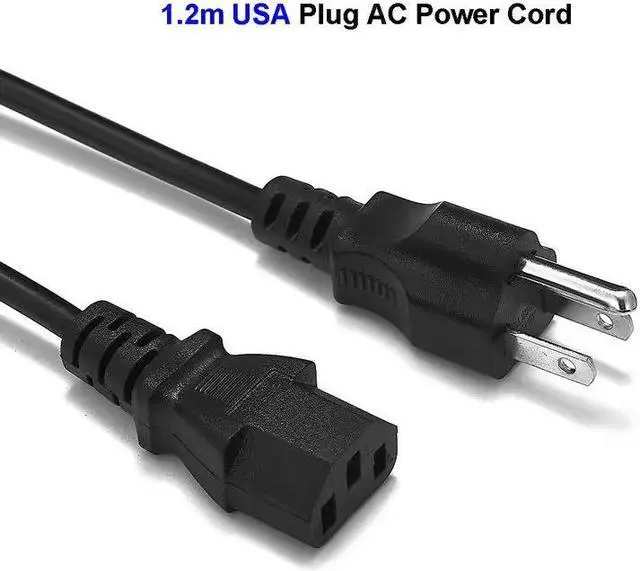 Alt view image 2 of 5 - AC Power Cord 3 Prong 1.2m 100W AU UK Euro IEC C13 Power Supply Extension Cable For Power Adapter Router DVD