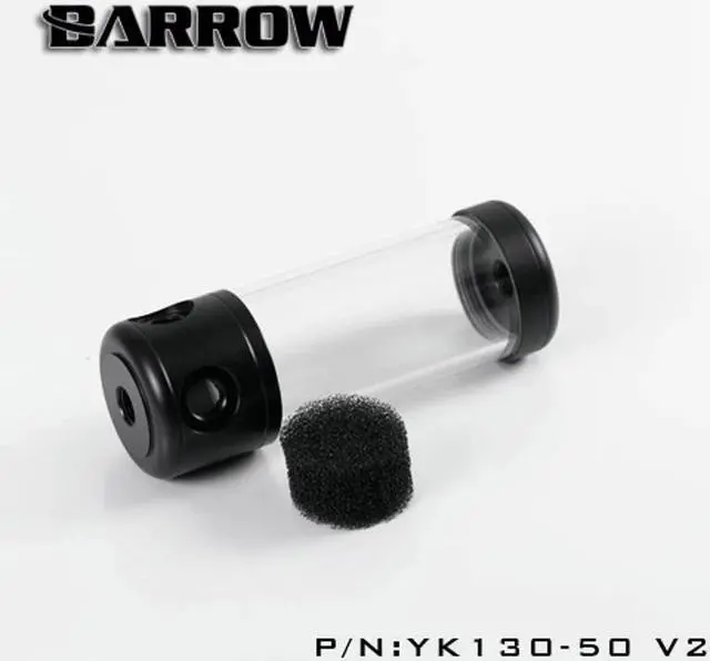 Main image of YK-50V2 50mm Diameter Acrylic Cylindrical Tanks Transparent Wall 130/180/230/280mm Length Water Cooling Reservoir