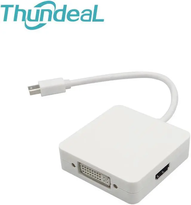 Alt view image 4 of 5 - Adapter 3 in 1 DVI/VGA Mini Display Port Male to  Female DVI VGA Display Port for MacBook TV Projector Converter