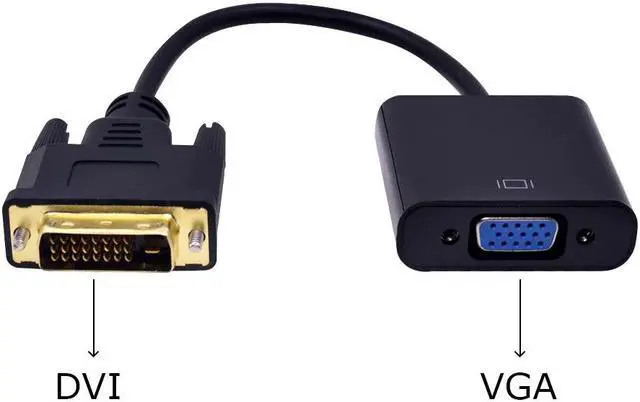 Alt view image 2 of 5 - 1080P DVI-D to VGA Adapter 25 Pin DVI Male to 15 Pin VGA Female Cable Video Converter for PS3 PC Computer HDTV Monitor