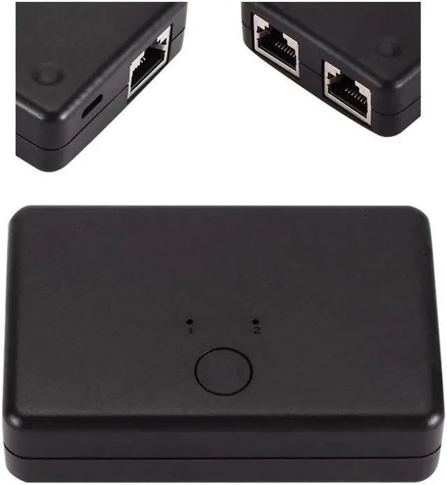 Alt view image 3 of 5 - Network Switch 2 Port RJ45 Lan Network Switch Hub  Computer Ethernet Internet Converter Adapter