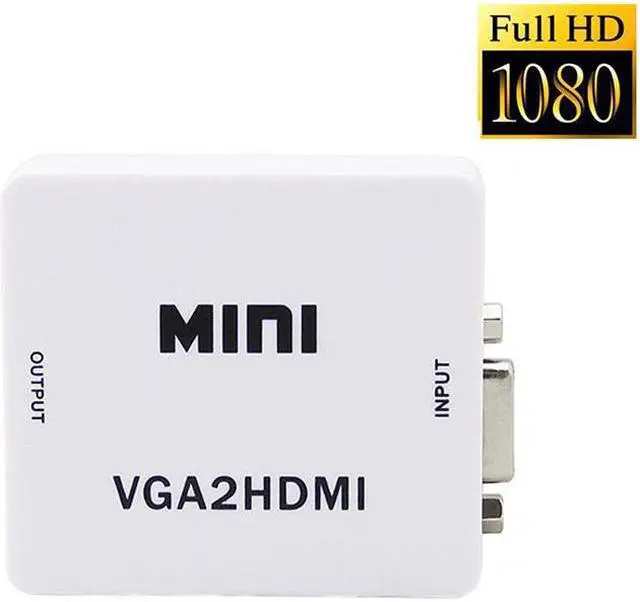 Alt view image 2 of 5 - 1080P VGA to Adapter Converter Connector VGA2 With Audio Port for PC Laptop for HDTV Projector