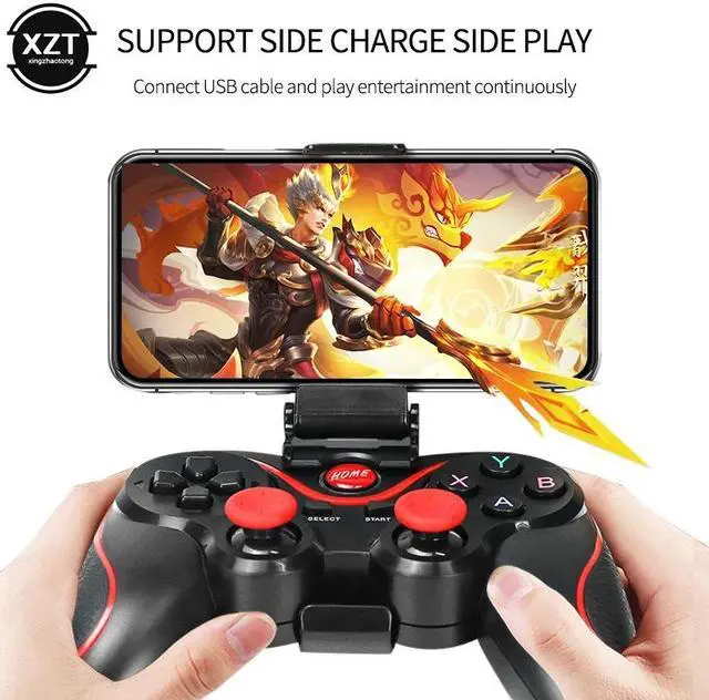 Main image of Gamepad For PS3 Controller Android Phone PC TV Box Wireless Phone Joystick Joypad Game Gaming Joystick with Holder NEW