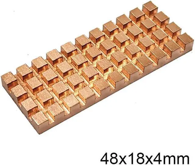 Alt view image 5 of 5 - Copper Heatsink Cooler Heat Sink Thermal Conductive Adhesive for M.2 NGFF 2260 PCI-E NVME SSD 48x18x0.5/1.5/2/3/4mm