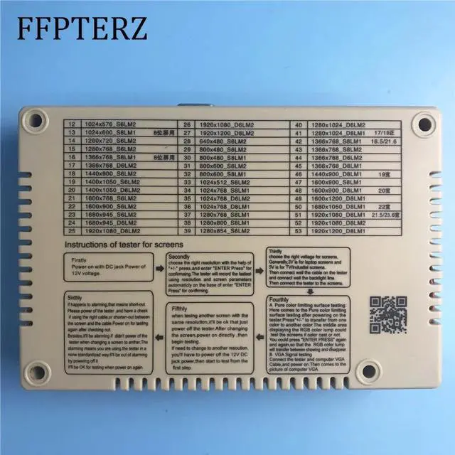 Alt view image 4 of 5 - / LED Screen Panel Tester Tool Built-in 53 Kinds Program w/ English Instruction VGA Inverter LVDS Cable Support 7-65''