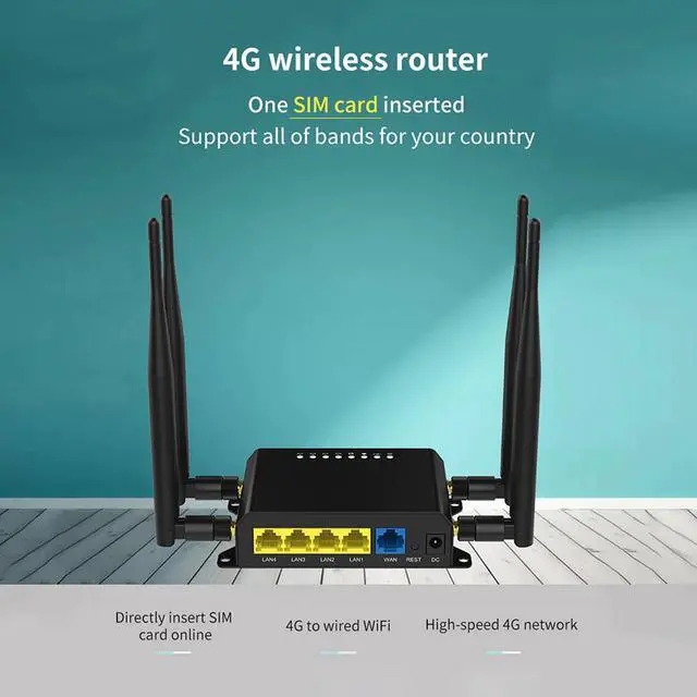 Alt view image 5 of 5 - 4G Smart Router Extender High Power LAN Network Switches WiFi Wireless External 5dbi Antenna Modem 300Mbps Qualcomm Chip