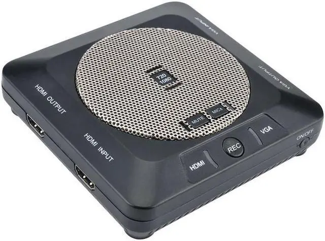 Alt view image 2 of 5 - 1080P HDMI Lecture Recorder VGA Audio Video Capture Card Microphone Mic Input Record Lecture Lessons Conference To USB U Disk